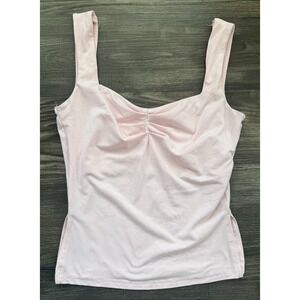 Baby Pink Crop Tank Top Milkmaid Coquette Y2K Soft Girl Balletcore Small Romati